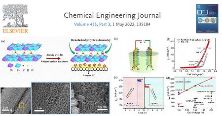 Fabrication of accelerated oxygen-evolving hybrid catalyst at high current densities for large-scale hydrogen production